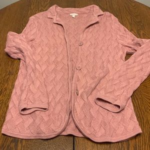 Talbots blush pink cardigan